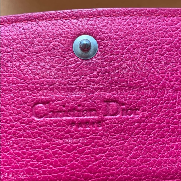 SOLD❗️Beautiful Dior🌺🌺 Fabric Canvas Wallet 
in gorgeous pink - RARE style - Picture 10 of 16